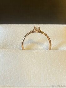 Zásnubný prsteň ružové zlato briliant Alove - 1