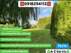 Kosenie trávnika/údržba zelene/strihanie živých plotov