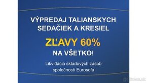 VÝPREDAJ skladových zásob EUROSOFA