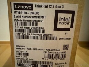 Predam novy Lenovo X13 Gen3 i7-1260P 16GB ram 512GB hdd 13.3