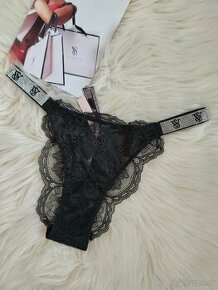 Čierne brazilky S,M,L s kamienkami Victorias Secret