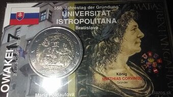 Univerzita ISTROPOLITANA 2 EUR UNC INFOCARD GERMANY