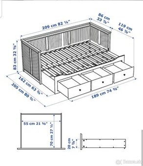 predam postel Hemnes ikea