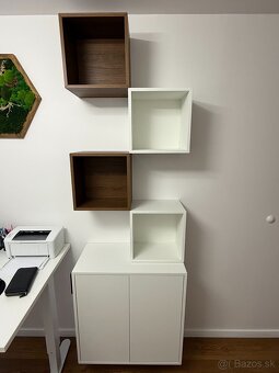 IKEA EKET 2ks biela + orech v rozmere 35x25x35