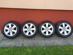 Alu disky Audi 5x112 R17 + Letné pneu 225/55 R17 - 1