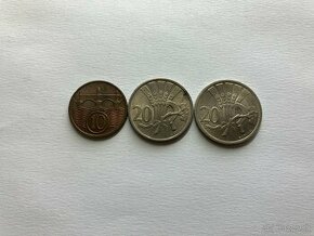 Československo 1918 - 1993 obehové mince v krásnom stave - 1
