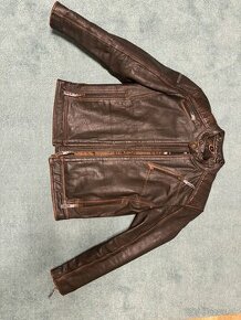 Kožená moto bunda W-TEC Embracer - Vintage Dark Brown