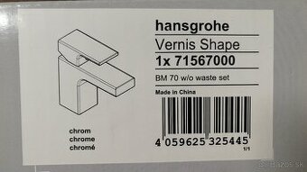 Umývadlová batéria HANSGROHE VERNIS SHAPE 71567000