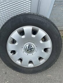 4ks Continental TS860 195/65 R16 +plechy VW golf 5