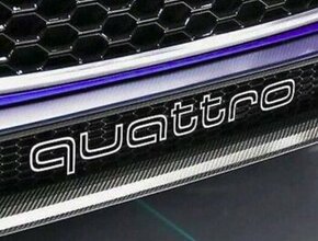 Audi QUATTRO napis logo do masky - 1
