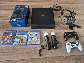 PS4 pro 1Tb + 2x Move, 2 ovládače a kamera.