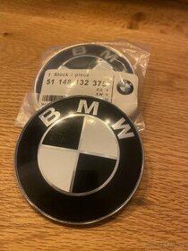 BMW znak 82mm cierno biely