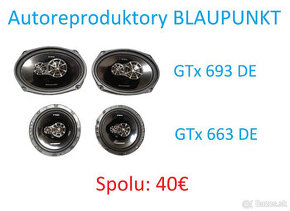 Autoreproduktory BLAUPUNKT 2x GTx 663 DE + 2x GTx 693 DE