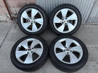 17" Elektrony SKODA 5x112 s pneu DUNLOP 215/55 R17 - 1