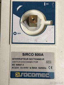 Vypinace SOCOMEC Sirco 4P/630A a 3P/800A