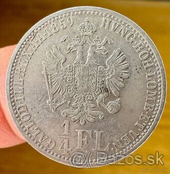 Predám 1/4 Florin 1859 V