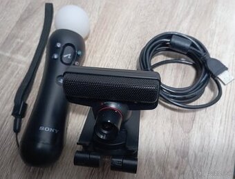 PS MOVE ovládač + PS3 kamera