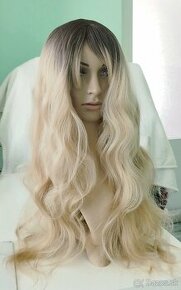 Kučeravá ombré blond parochňa - 1