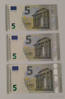 Trio 5 euro bankoviek 2013 UNC