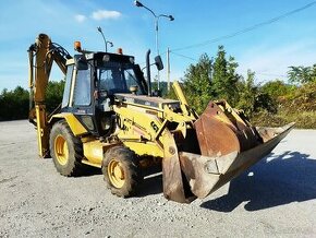 Traktorbager Caterpillar, 2x lyžica, vidly, ŠPZ