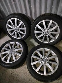 Zimné 4ks alu disky orig. VW 5x112 R17 pneu 205/50 r17 7mm