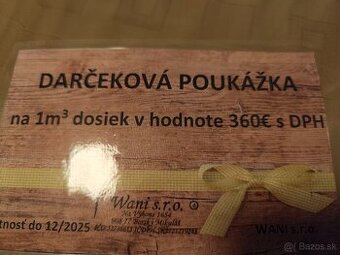 Darčeková poukážka na  na dosky