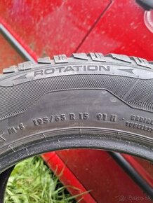 Predám zimné pneumatiky Uniroyal Ms Plus77, 195/65R15 91H