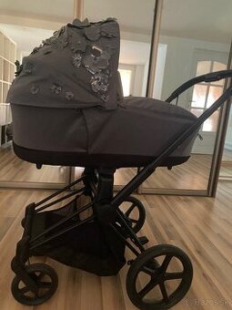 Cybex priam podvozok + vanička simply flowers grey - 1