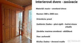 Zasúvacie interierové dvere so zrkadlom - 1