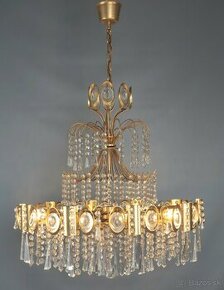 Designový vintage lustr s kaskádovými ověsy - 1