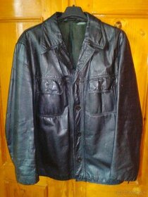 Kožený pánsky kabát čierný,Dámsky kožený kabát - hnedý - 1