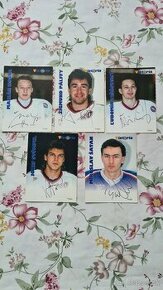 Kartičky hokejistov s originál podpisom