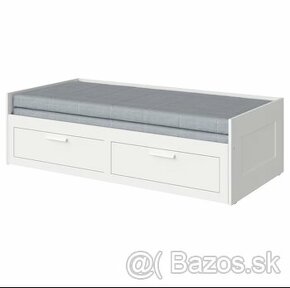 Ikea Brimnes rozkladacia posteľ s matracom, 80x200/160x200 - 1