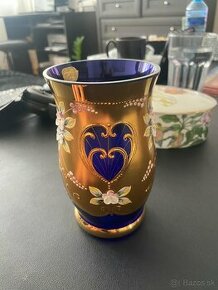 Váza Bohemia / Modré borské sklo