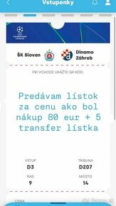 ŠK Slovan Bratislava - Dinamo Záhreb