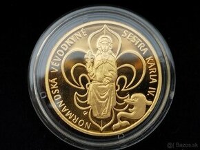 Zlatá medaile Jitka Lucemburská, 999,9, PROOF, cert+etue