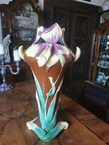 Secesná váza majolika na predaj