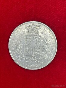 Strieborná 1 Crown 1844 kráľovnej Viktórie