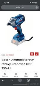 Bosch gds 250li aku rázový utahovak