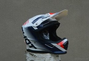 MX helma shot  modrá červená metalíza