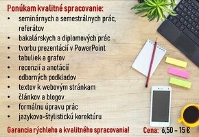 Písanie a úprava prác a odborných textov