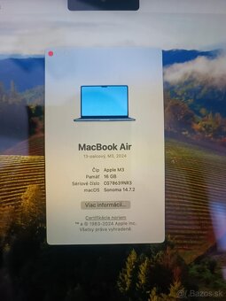 MacBook Air 13"  M3 16GB 512GB Tmavo atramentový so Zarukou