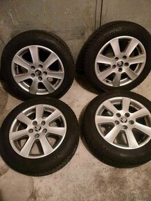 Zimné 4ks alu disky n Škoda 5x112 r16 pneu 7,5mm continental - 1