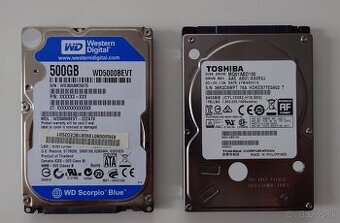 Predám 2.5" HDD 500GB a 1TB