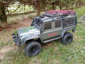 RC auto TRAXXAS TRX-4 Land Rover Defender 1:10 TQi RTR, sivá