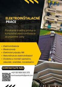 Elektroinštalačné práce  -  elektrikár