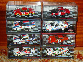 Modely rally Toyota Opel Fiat Nissan Ford Lancia Porsche