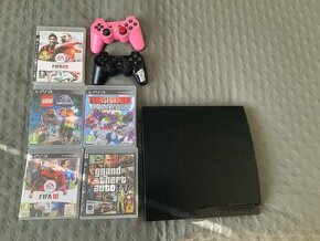 Playstation 3 slim + hry na foto