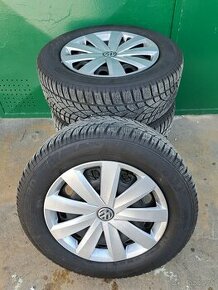 VW plechove disky 5x112 R16,pneu.215/60/R16+puklice