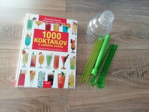 1000 koktailov kniha + príslušenstvo